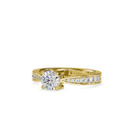 SKU: 0168 (10K) Four-Prong Solitaire Engagment Ring in Rose Gold.