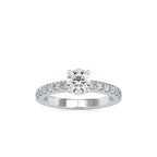 SKU: 0169 (14K) Four-Prong Solitaire Engagment Ring in Rose Gold.