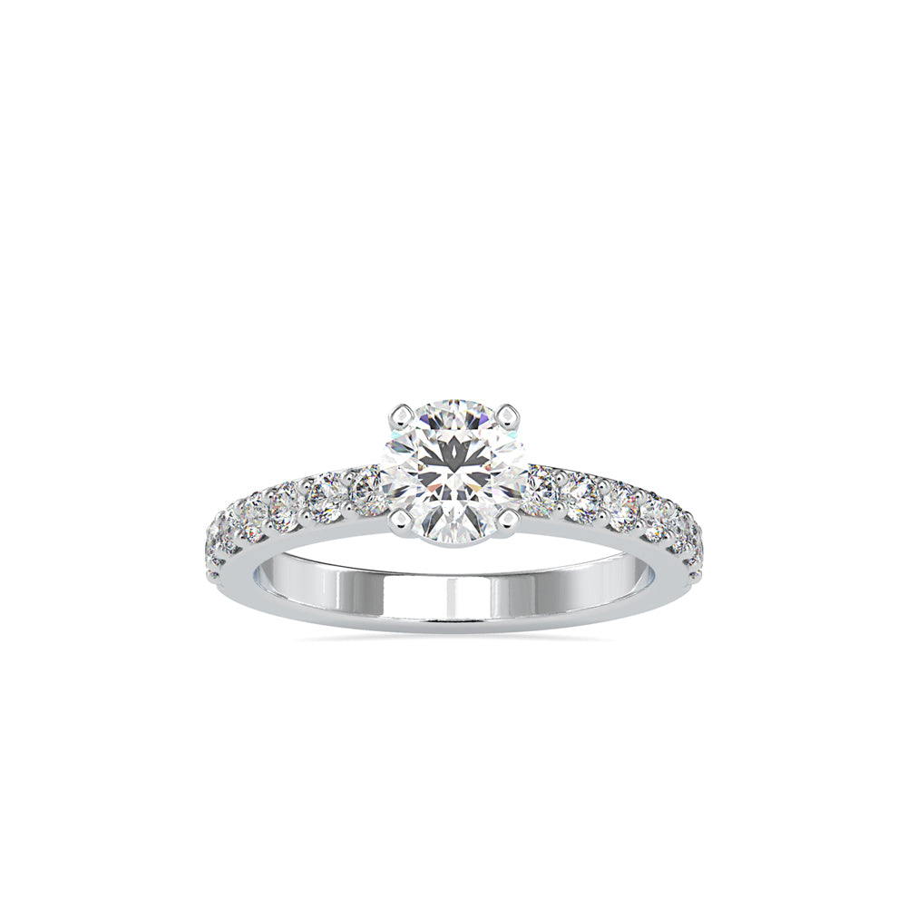 SKU: 0169 (10K) Four-Prong Solitaire Engagment Ring in Rose Gold.