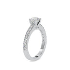 SKU: 0169 (10K) Four-Prong Solitaire Engagment Ring in Rose Gold.