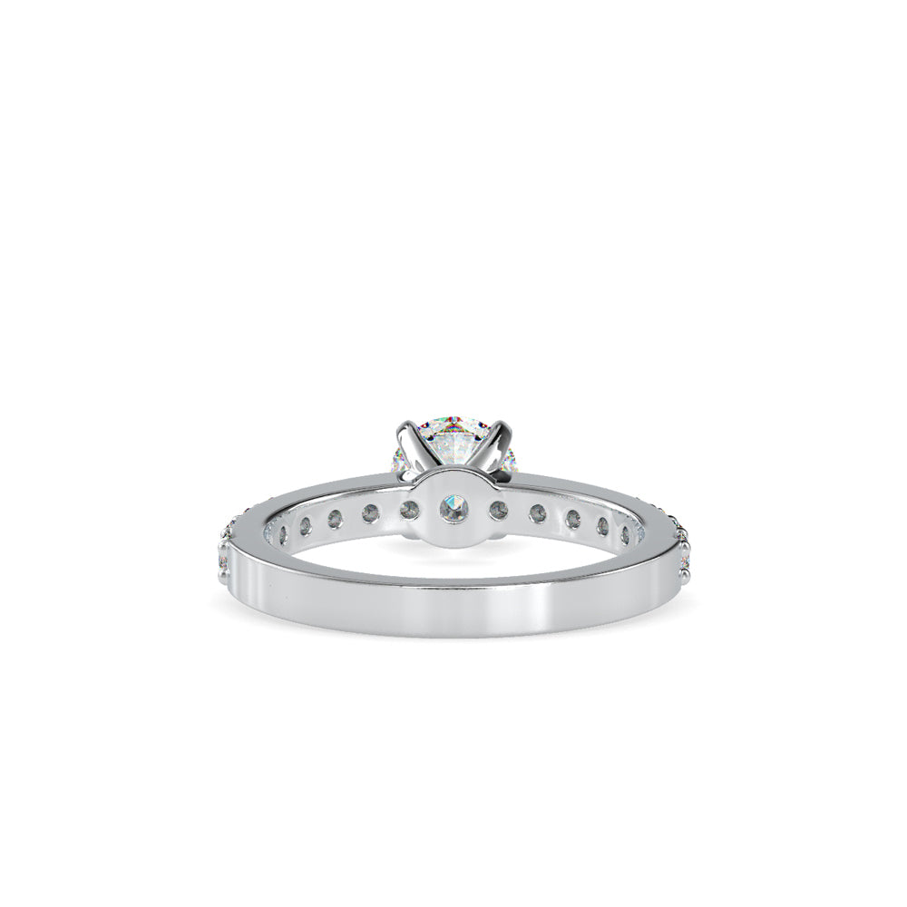 SKU: 0169 (18K) Four-Prong Solitaire Engagment Ring in Rose Gold.