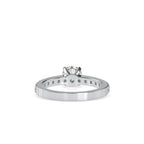 SKU: 0169 (18K) Four-Prong Solitaire Engagment Ring in Rose Gold.