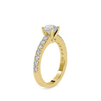 SKU: 0169 (18K) Four-Prong Solitaire Engagment Ring in Rose Gold.