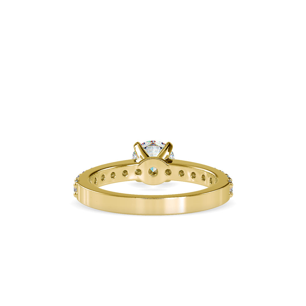 SKU: 0169 (14K) Four-Prong Solitaire Engagment Ring in Rose Gold.