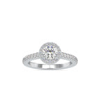SKU: 0170 (14K) Dazzling Halo Engagment Ring In Rose Gold.