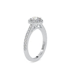 SKU: 0170 (18K) Dazzling Halo Engagment Ring In Rose Gold.