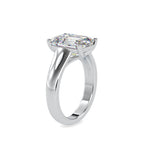 SKU: 0171 (22K) Emerald Twisted-Prong Solitaire Engagment Ring in Rose Gold.
