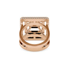 SKU: 0172 (22K) Triple Halo Split-Shank Diamond Ring in Rose Gold.