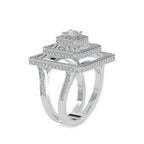SKU: 0172 (22K) Triple Halo Split-Shank Diamond Ring in Rose Gold.