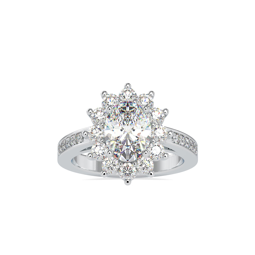 SKU: 0173 (10K) Vintage Halo Oval Diamond Engagment Ring in Rose Gold.