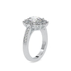 SKU: 0173 (14K) Vintage Halo Oval Diamond Engagment Ring in Rose Gold.