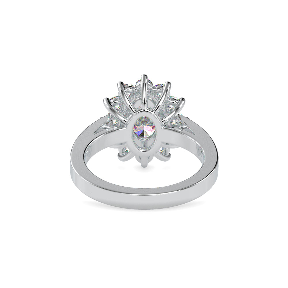 SKU: 0173 (10K) Vintage Halo Oval Diamond Engagment Ring in Rose Gold.