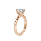 SKU: 0174 (10K) Six-Prong Solitaire Engagment Ring in Rose Gold.