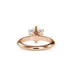 SKU: 0174 (10K) Six-Prong Solitaire Engagment Ring in Rose Gold.