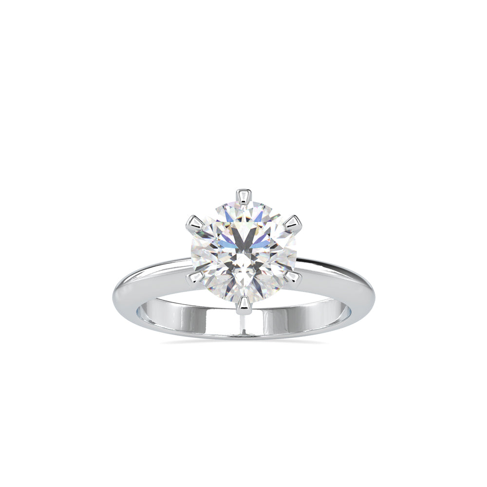 SKU: 0174 (22K) Six-Prong Solitaire Engagment Ring in Rose Gold.