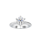SKU: 0174 (18K) Six-Prong Solitaire Engagment Ring in Rose Gold.