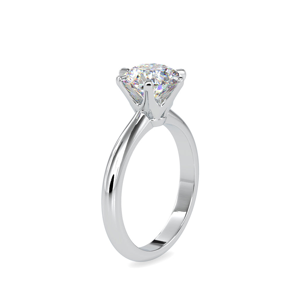 SKU: 0174 (22K) Six-Prong Solitaire Engagment Ring in Rose Gold.