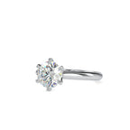 SKU: 0174 (10K) Six-Prong Solitaire Engagment Ring in Rose Gold.