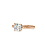 SKU: 0175 (22K) Four-Prong Solitaire Engagment Ring in Rose Gold.