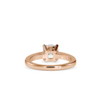 SKU: 0175 (10K) Four-Prong Solitaire Engagment Ring in Rose Gold.