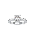 SKU: 0175 (22K) Four-Prong Solitaire Engagment Ring in Rose Gold.