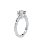 SKU: 0175 (14K) Four-Prong Solitaire Engagment Ring in Rose Gold.