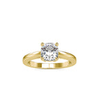SKU: 0175 (14K) Four-Prong Solitaire Engagment Ring in Rose Gold.