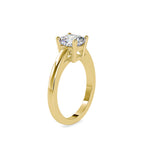 SKU: 0175 (14K) Four-Prong Solitaire Engagment Ring in Rose Gold.