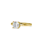 SKU: 0175 (10K) Four-Prong Solitaire Engagment Ring in Rose Gold.
