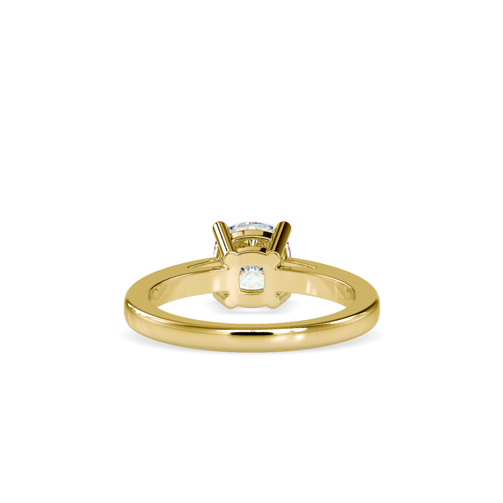 SKU: 0175 (10K) Four-Prong Solitaire Engagment Ring in Rose Gold.