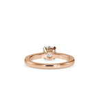 SKU: 0176 (10K) Four-Prong Solitaire Engagment Ring in Rose Gold.