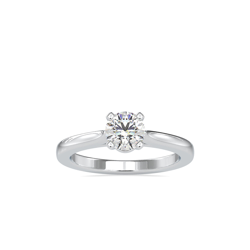 SKU: 0176 (18K) Four-Prong Solitaire Engagment Ring in Rose Gold.