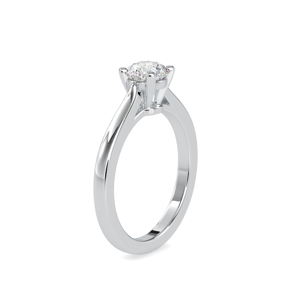 SKU: 0176 (10K) Four-Prong Solitaire Engagment Ring in Rose Gold.