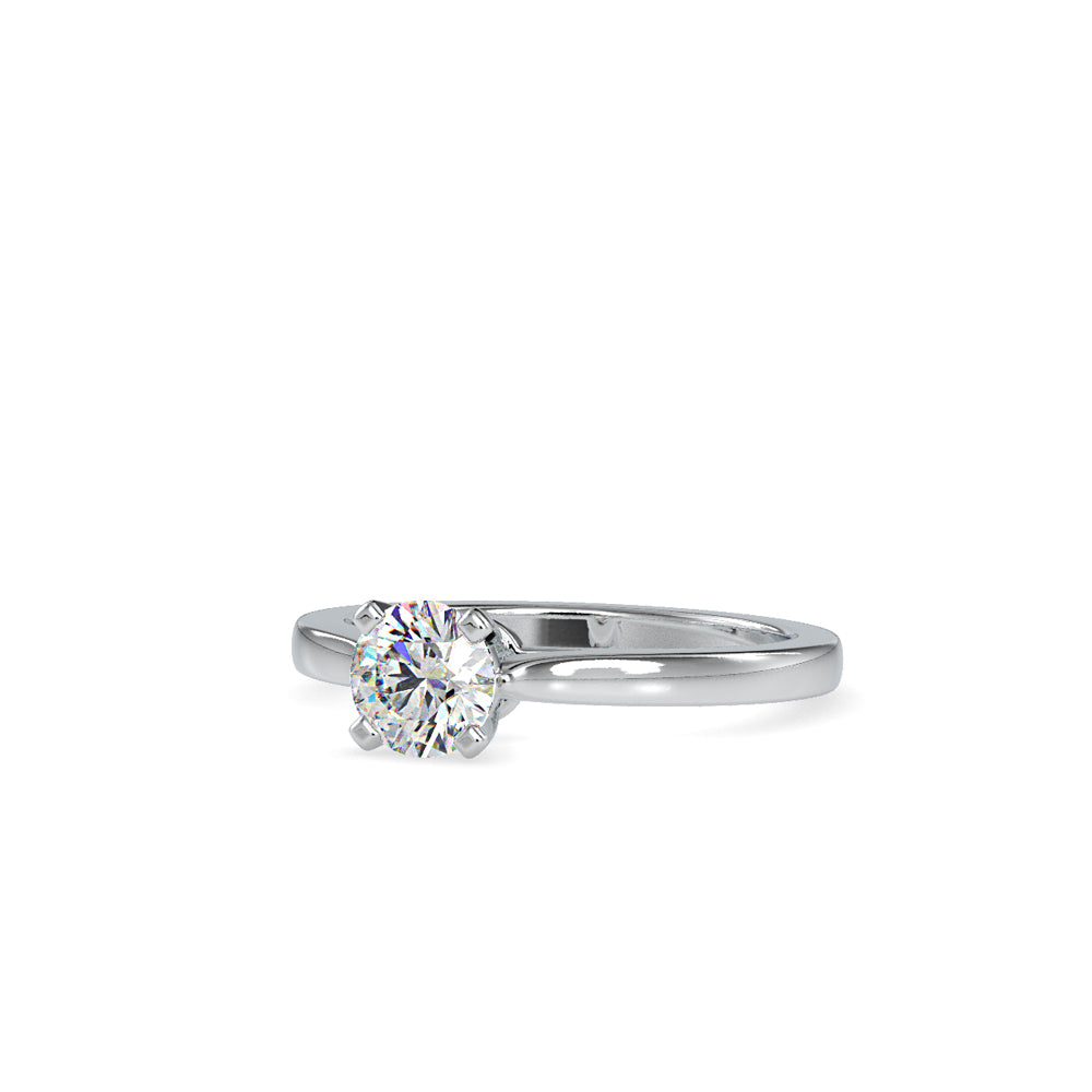 SKU: 0176 (18K) Four-Prong Solitaire Engagment Ring in Rose Gold.