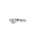SKU: 0176 (10K) Four-Prong Solitaire Engagment Ring in Rose Gold.
