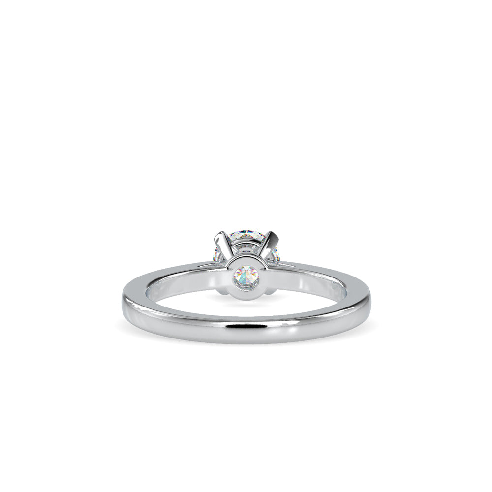 SKU: 0176 (14K) Four-Prong Solitaire Engagment Ring in Rose Gold.