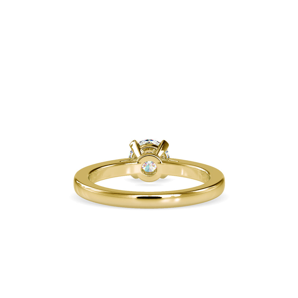 SKU: 0176 (18K) Four-Prong Solitaire Engagment Ring in Rose Gold.