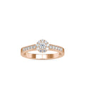 SKU: 0177 (10K) Cluster Diamond Engagment Ring in Rose Gold.