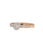 SKU: 0177 (10K) Cluster Diamond Engagment Ring in Rose Gold.