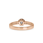 SKU: 0177 (14K) Cluster Diamond Engagment Ring in Rose Gold.