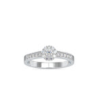 SKU: 0177 (10K) Cluster Diamond Engagment Ring in Rose Gold.