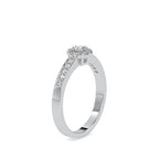 SKU: 0177 (18K) Cluster Diamond Engagment Ring in Rose Gold.