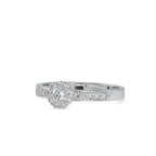 SKU: 0177 (14K) Cluster Diamond Engagment Ring in Rose Gold.