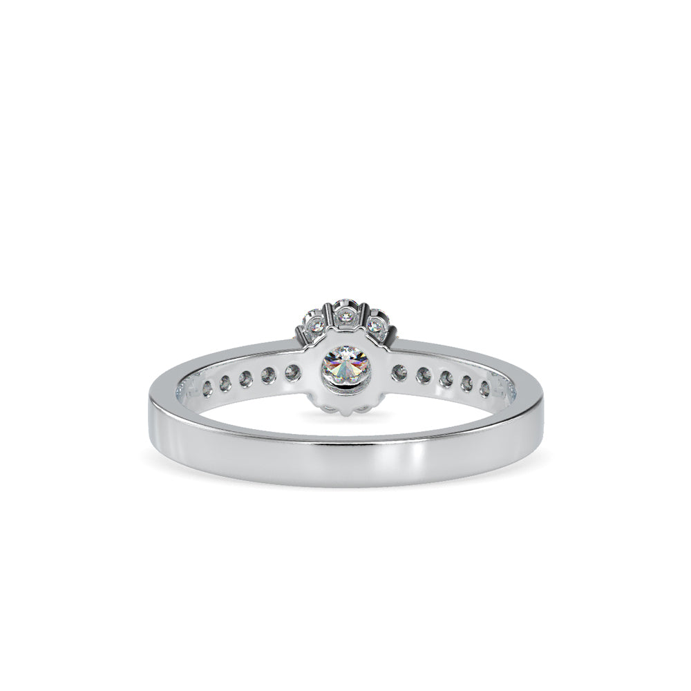 SKU: 0177 (10K) Cluster Diamond Engagment Ring in Rose Gold.