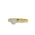 SKU: 0177 (14K) Cluster Diamond Engagment Ring in Rose Gold.