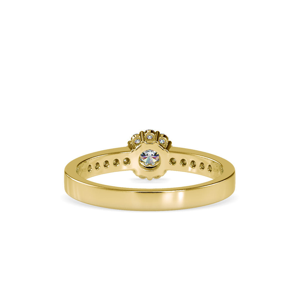 SKU: 0177 (22K) Cluster Diamond Engagment Ring in Rose Gold.
