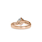 SKU: 0178 (10K) Double Twisted-Prong Solitaire Engagment Ring in Rose Gold.
