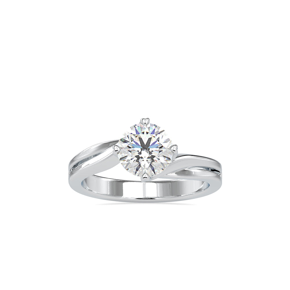 SKU: 0178 (22K) Double Twisted-Prong Solitaire Engagment Ring in Rose Gold.