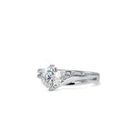 SKU: 0178 (14K) Double Twisted-Prong Solitaire Engagment Ring in Rose Gold.