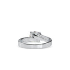 SKU: 0179 (10K) Round-Cut Twisted-Prong Solitaire Engagment Ring in White Gold.
